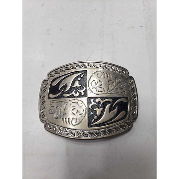 Lot Of 3 Vintage Oklahoma City Guess Y2K Chunky Big Two Tone Western Belt Buckle - Picture 12 of 16